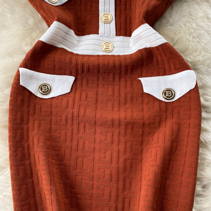 Knitted Cardigan&Slip Dress 2Pcs