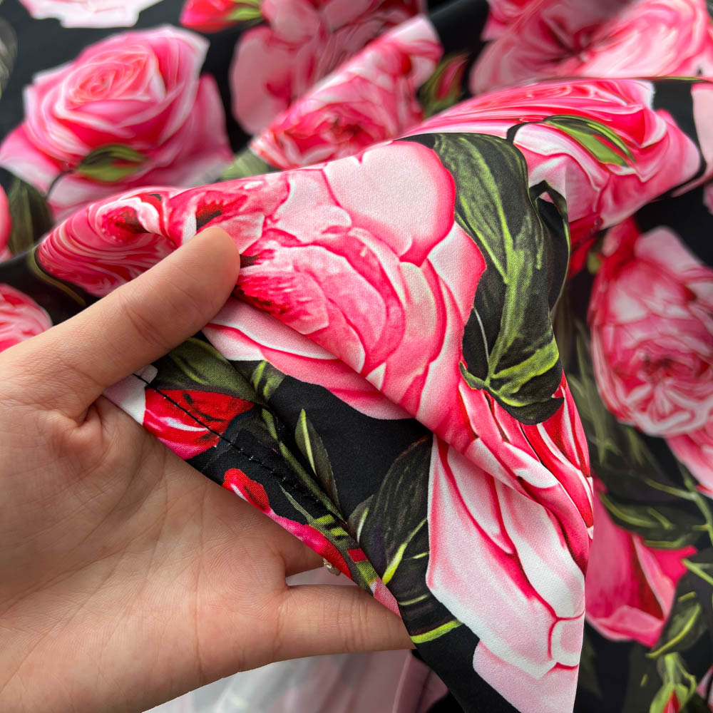 Crew Neck Floral Sleeveless Dress