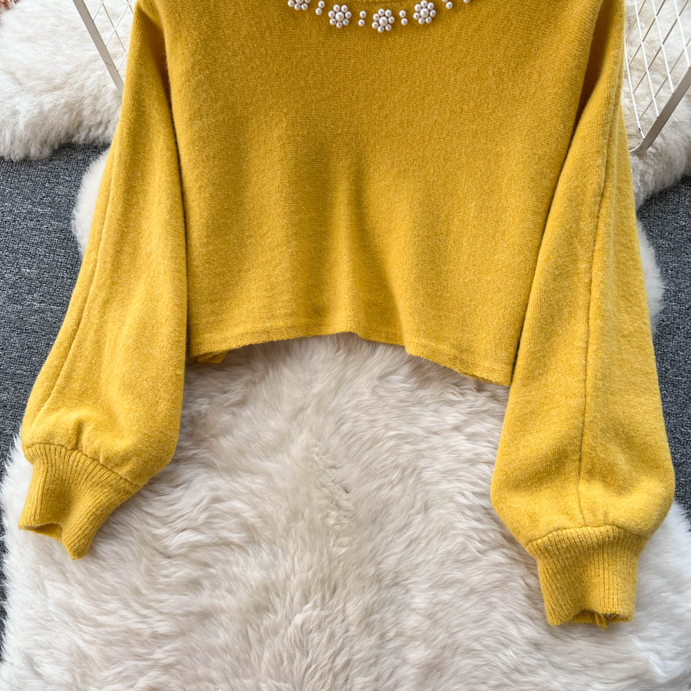 Vintage Beaded Jersey&V-neck Halter Dress