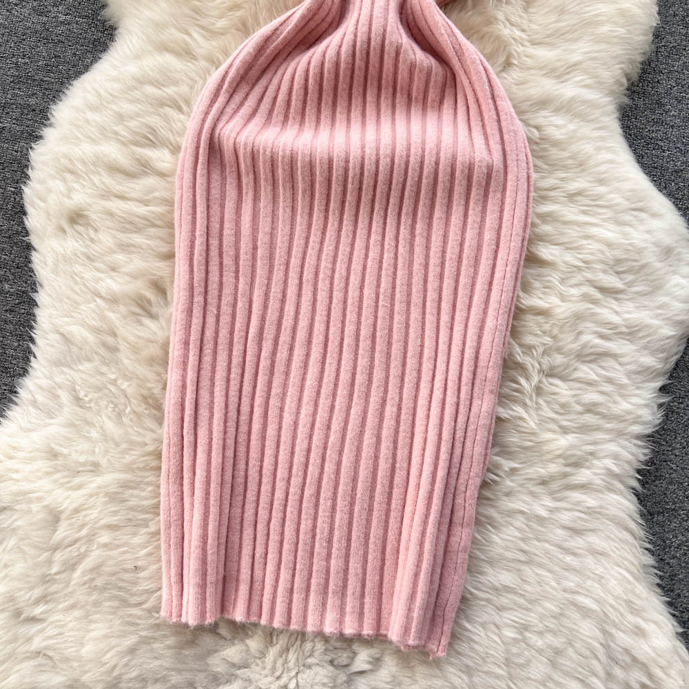 Cardigan Shawl&Halter Dress 2Pcs Set