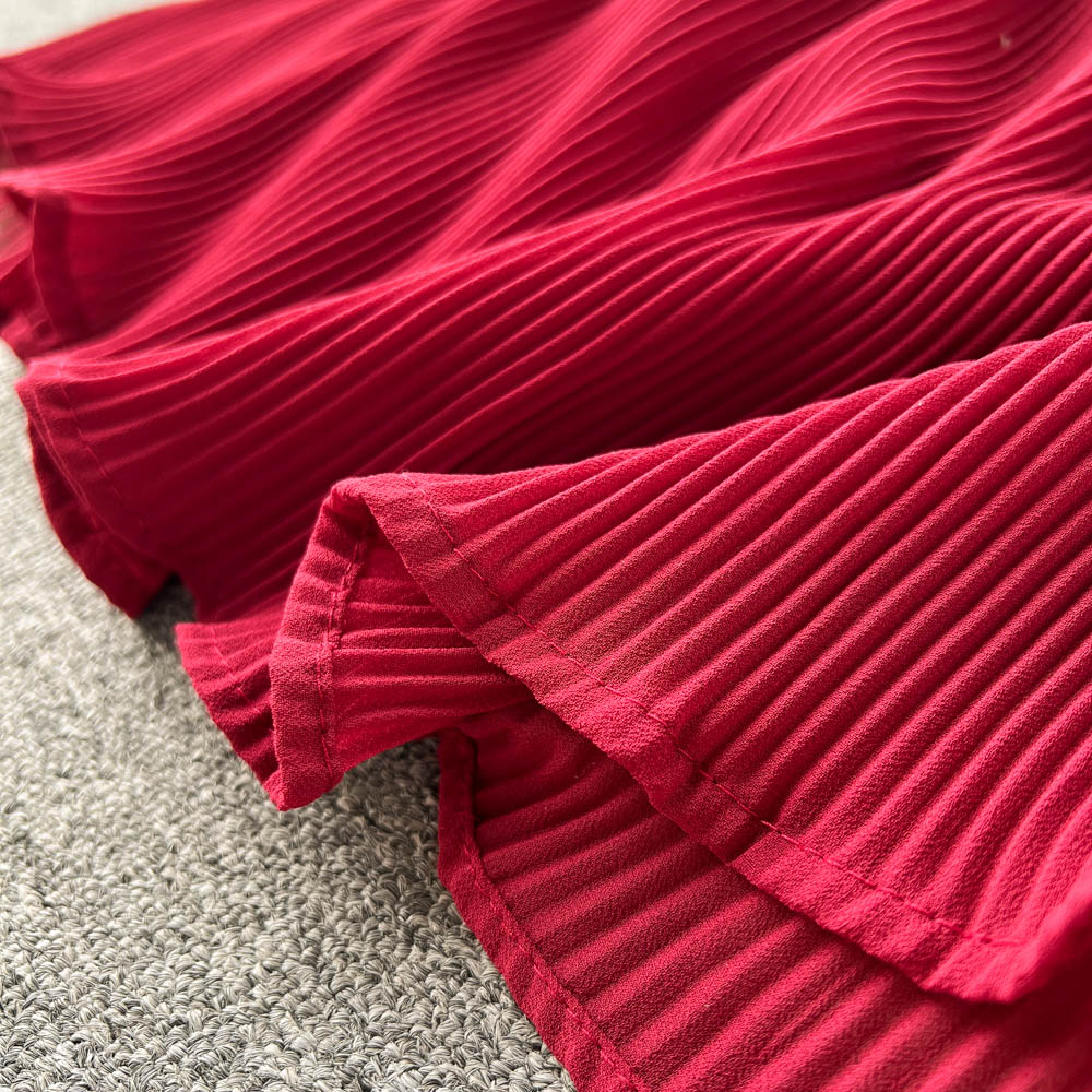 Unique Design Ruffle Short-sleeve Dress