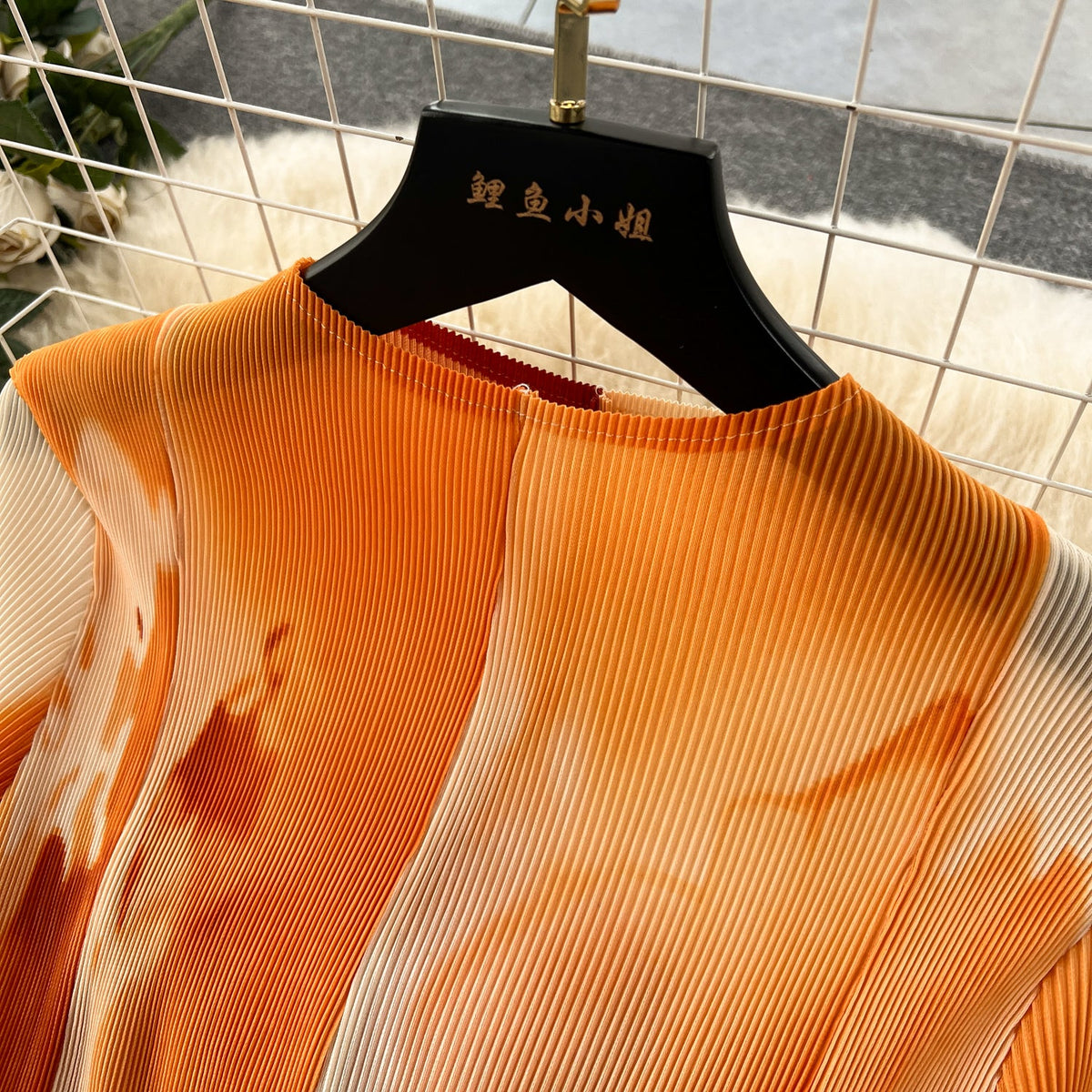 French Style Tie-dye Printed Dress
