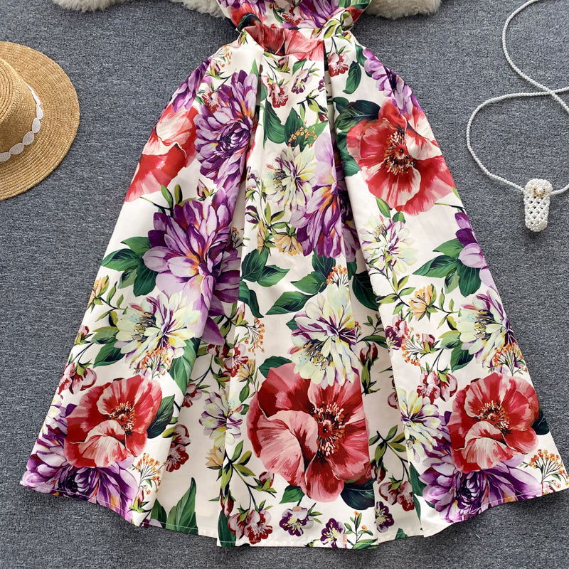 Ethnic Style Sleeveless Printed Dress
