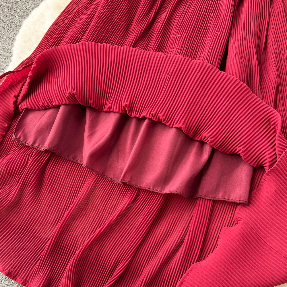 Unique Design Ruffle Short-sleeve Dress