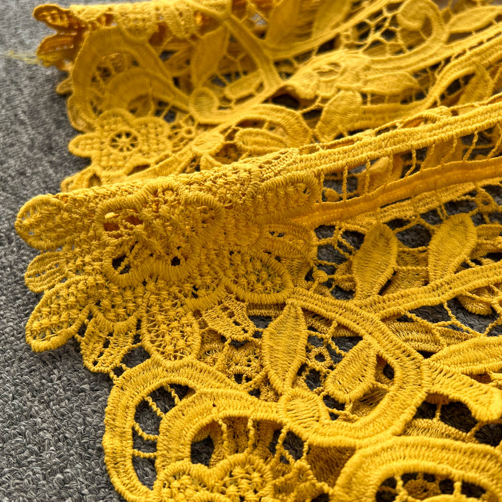 Hollowed Crochet Lace Solid Dress