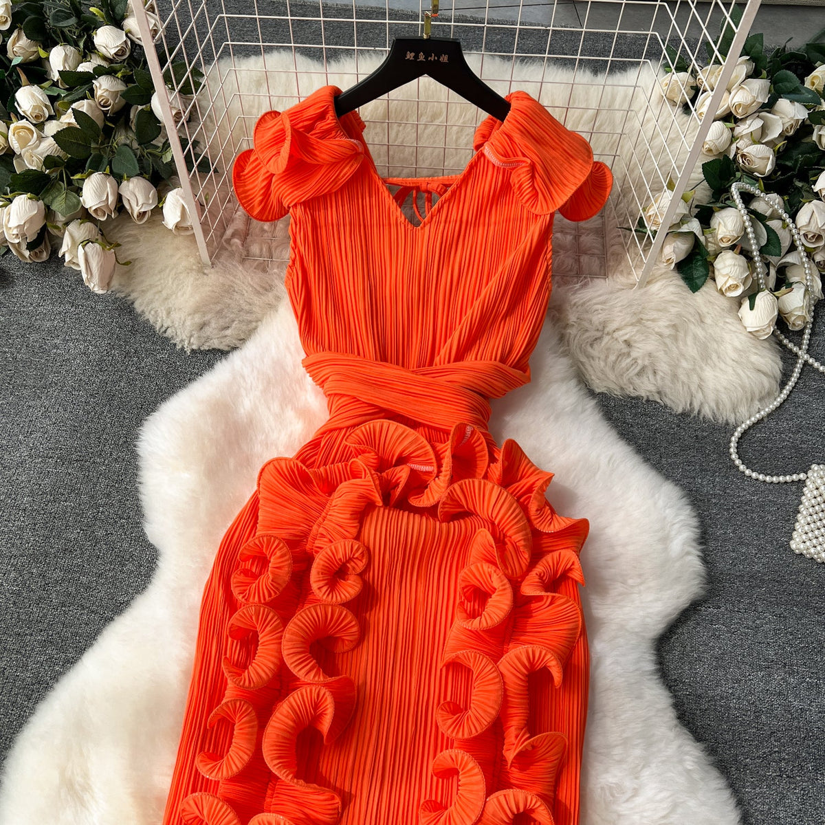 Niche 3d Ruffled Party Dress