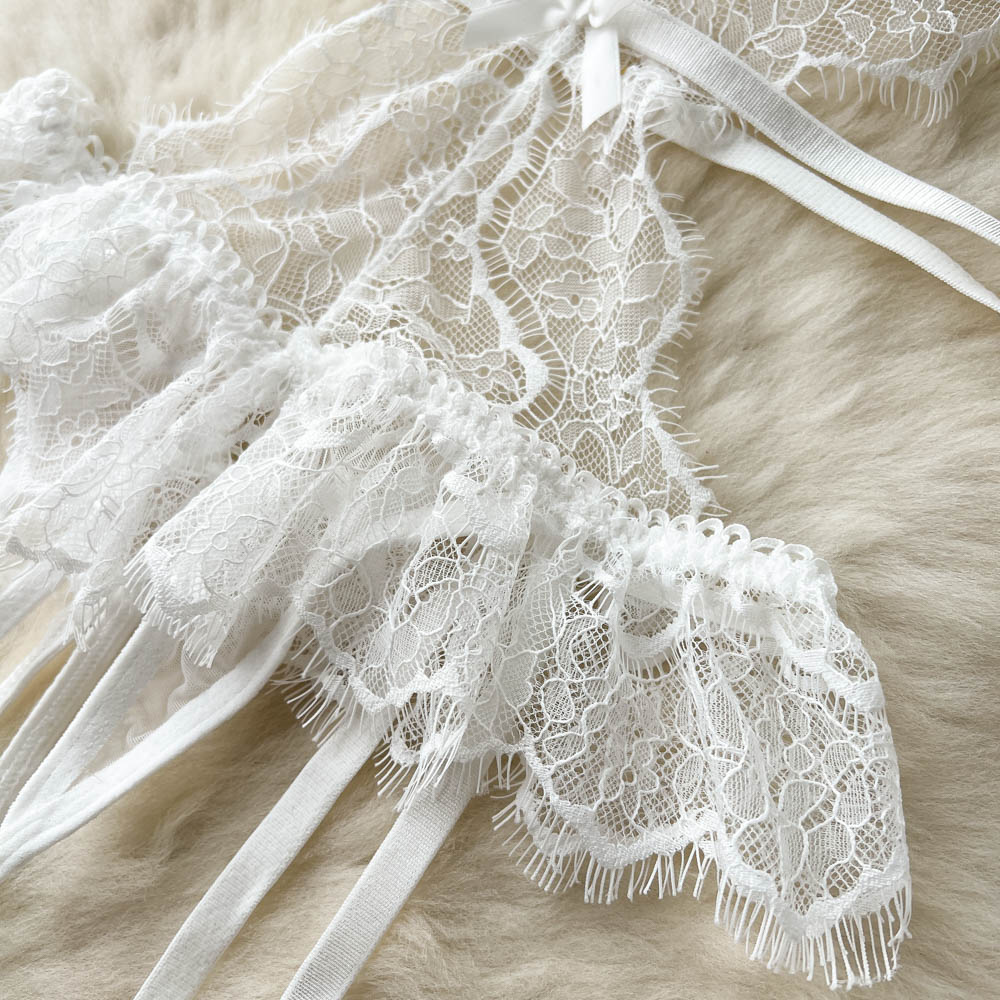 See-through Lace Cut-out Halter Dress