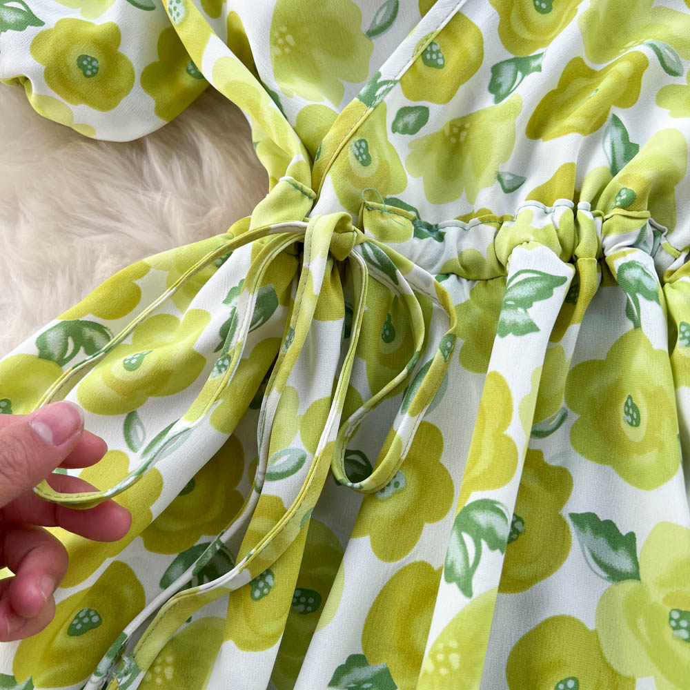Mori Floral Chiffon A-line Dress