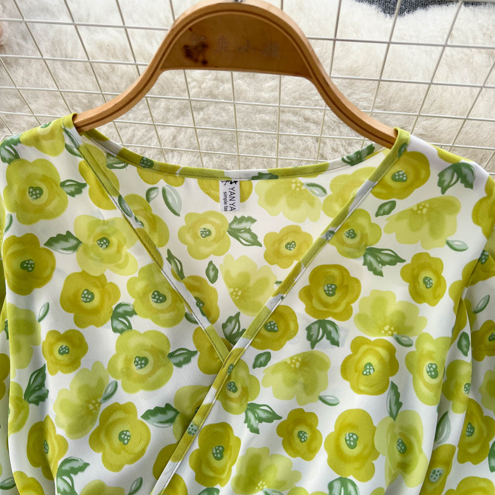 Mori Floral Chiffon A-line Dress