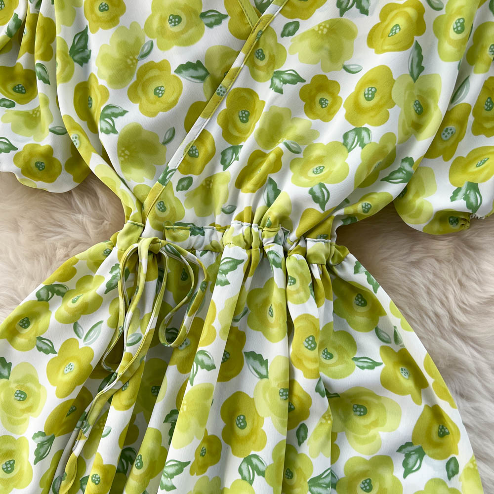 Mori Floral Chiffon A-line Dress