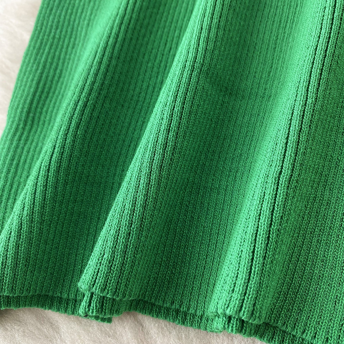 Hollowed Semi-turtleneck Slim Knitted Dress