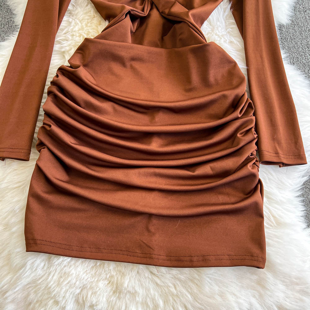 Niche Twisted Knots Pleated Dress