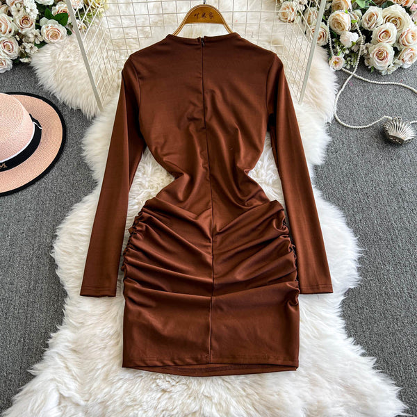 Niche Twisted Knots Pleated Dress