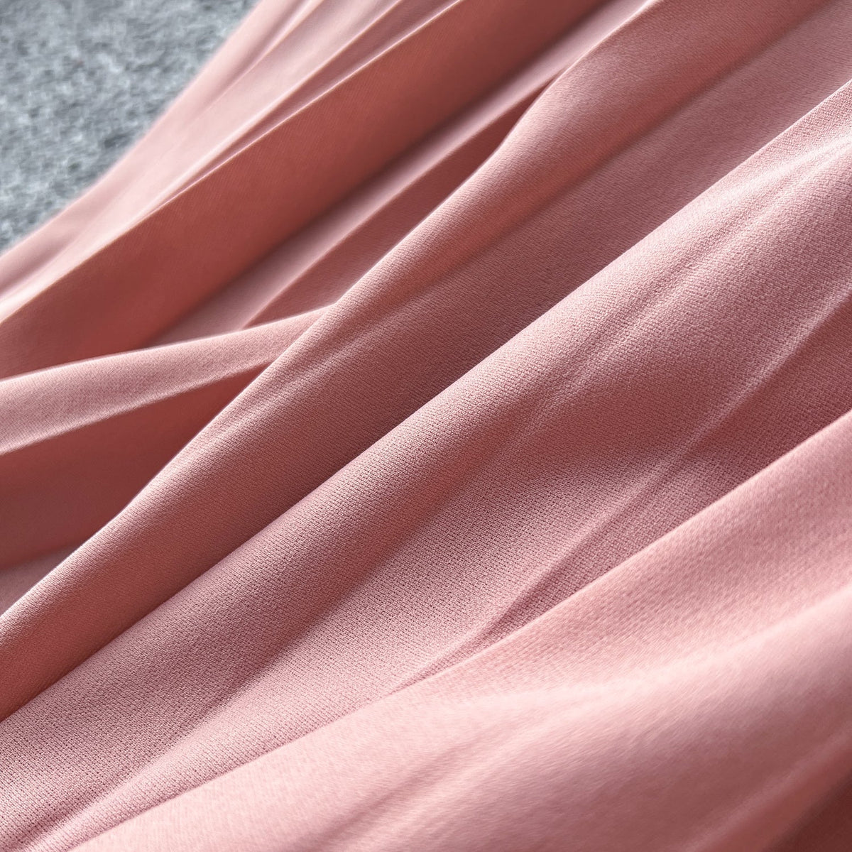 3D Flower Pleated Pink Dress