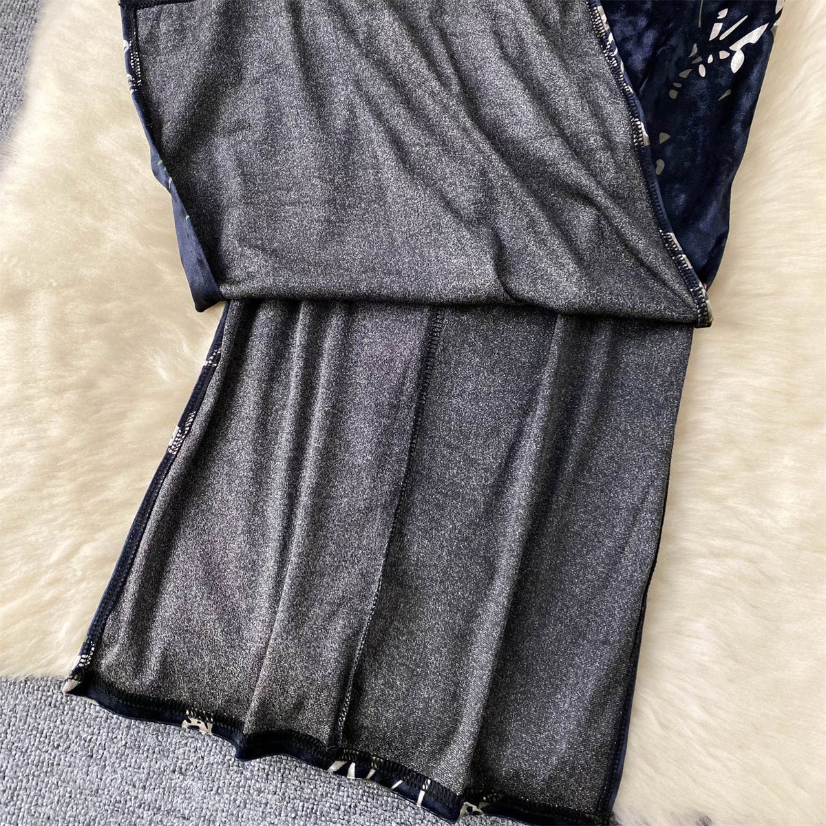 Ethnic Floral Sleeveless Split Cheongsam