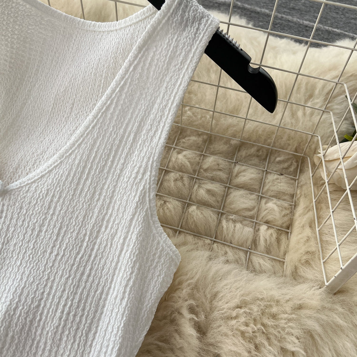Sexy Hollowed White Cardigan Dress