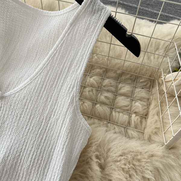 Sexy Hollowed White Cardigan Dress