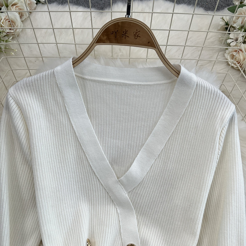 High-end Double Breasted Knitted Dress