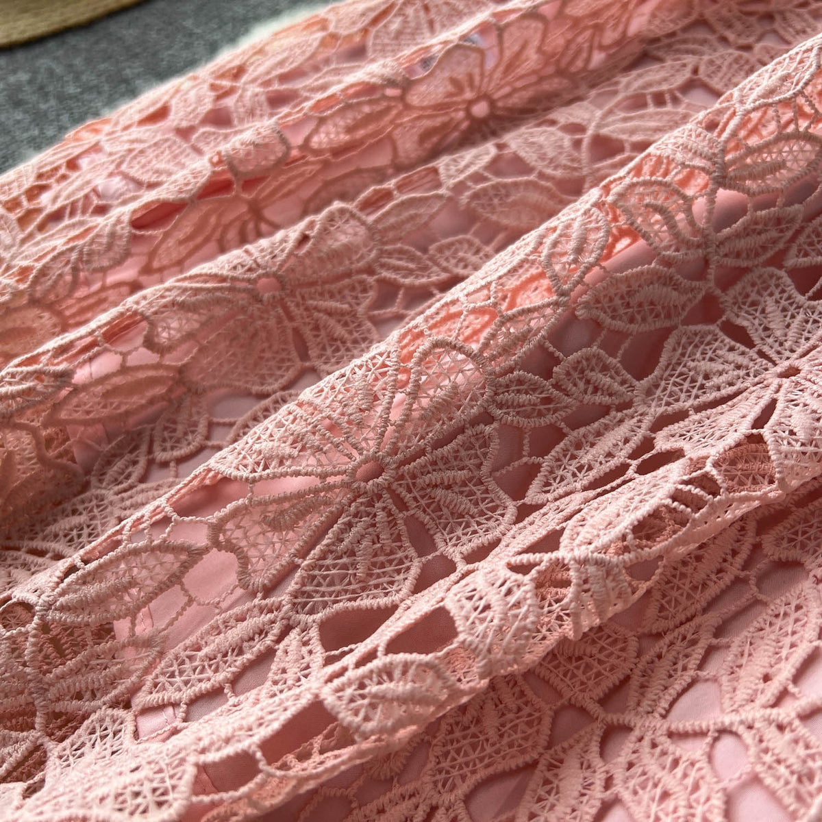 Retro Floral Crochet Lace Dress