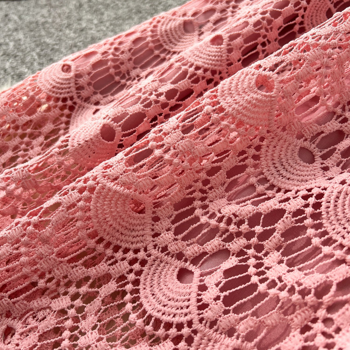 Delicate Hollowed Crochet Lace Dress
