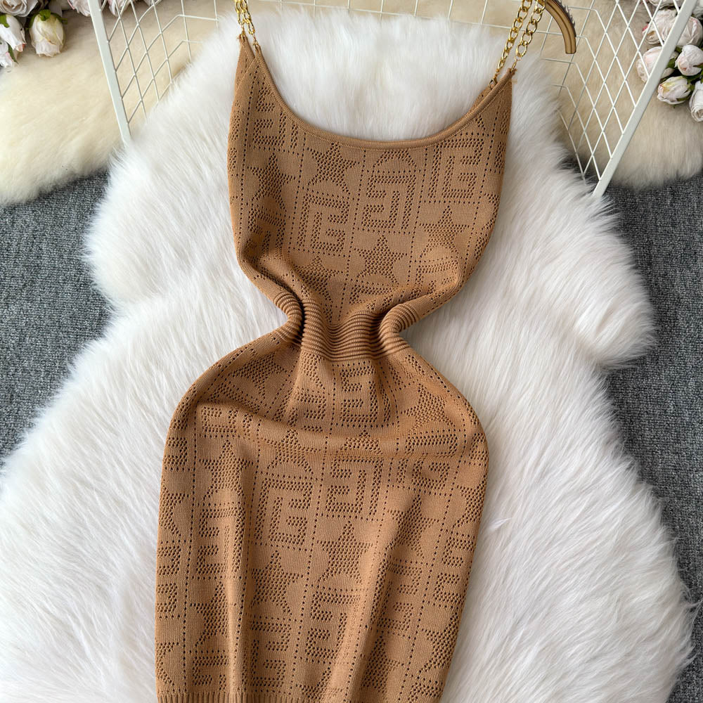 Loose Shawl&Slip Dress Embroidered 2Pcs