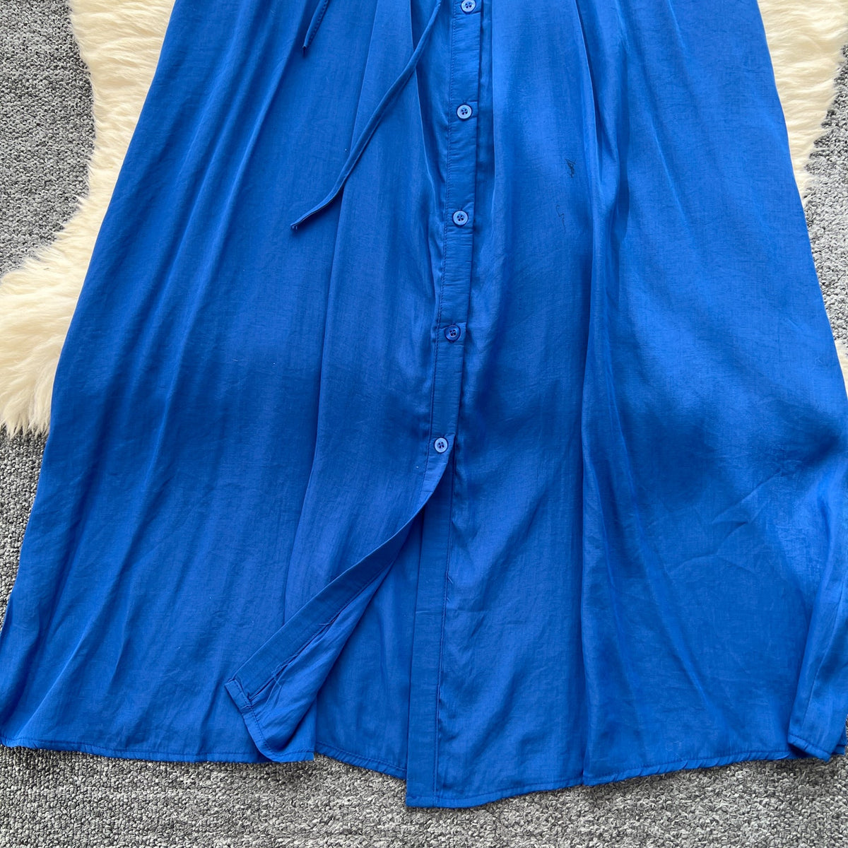 French Style Solid Color A-line Dress