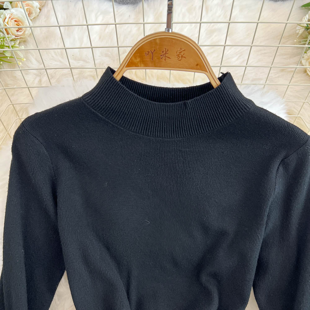 Vest Dress&Bottoming Sweater 2Pcs