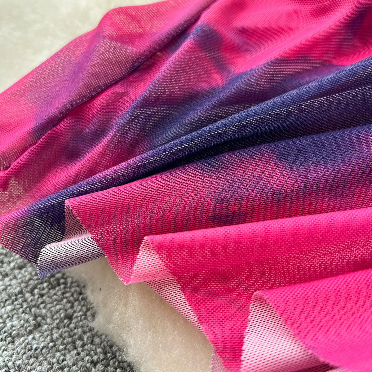 Elegant Tie-dye Pleated Vest Dress