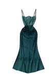 Slim-fit Fishbone Satin Slip Dress