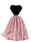 High-end Layered Mesh Patchwork Dress