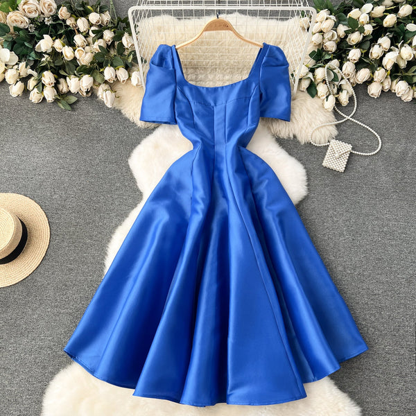 French Style A-line Ruffled Dress