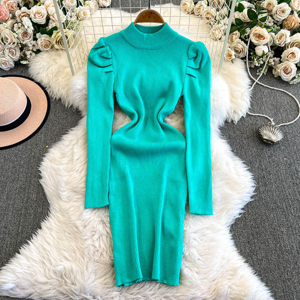 Barbie Pink Turtleneck Knitted Dress