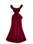 Premium Ruffled Patchwork Slim Dress