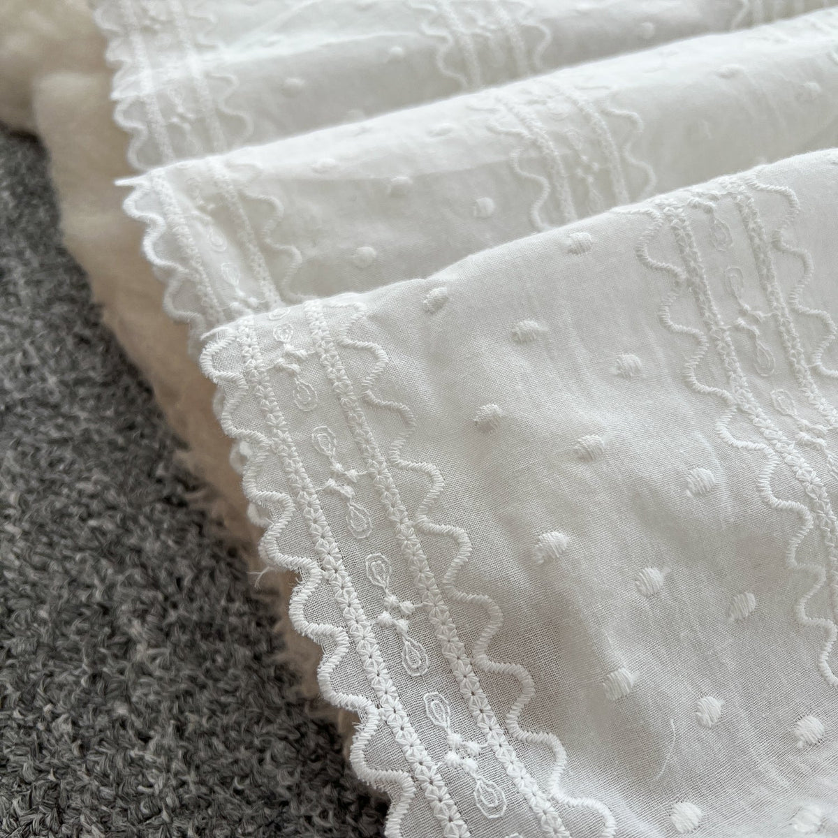High-end Patchwork Embroidered White Dress