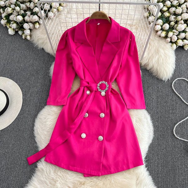 Vintage Bright Color Suit Dress
