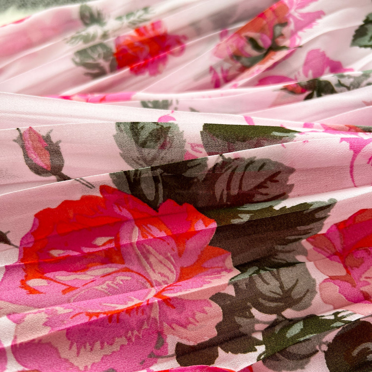 Fairy Pleated Floral Chiffon Dress