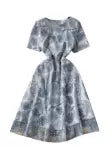 Niche Sequined Crew Neck Dress