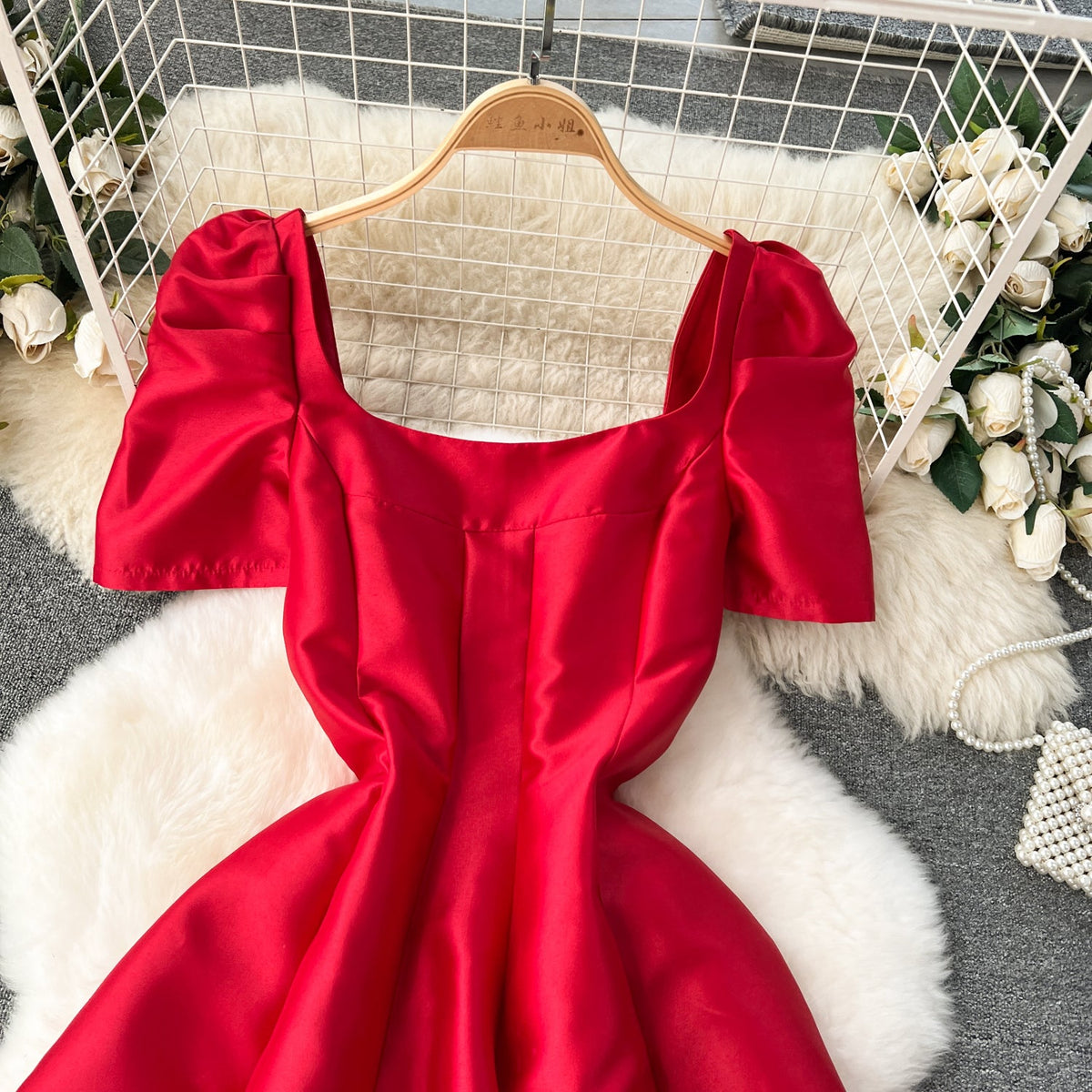 French Style A-line Ruffled Dress