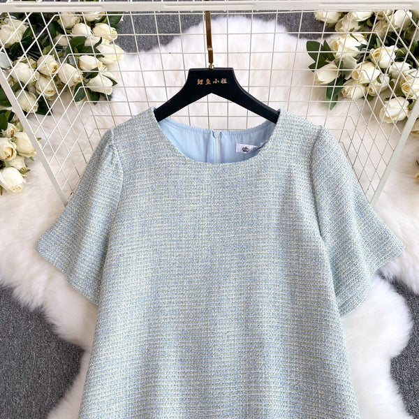 Delicate Mesh Hem Patchwork Dress