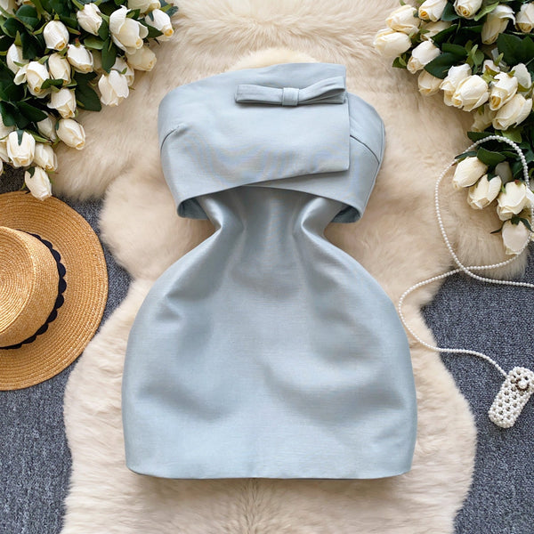 Premium Off-shoulder 3D Knotted Dress
