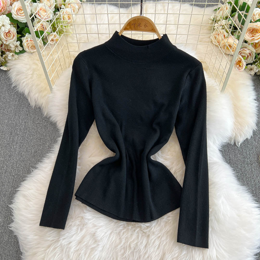 Vest Dress&Bottoming Sweater 2Pcs