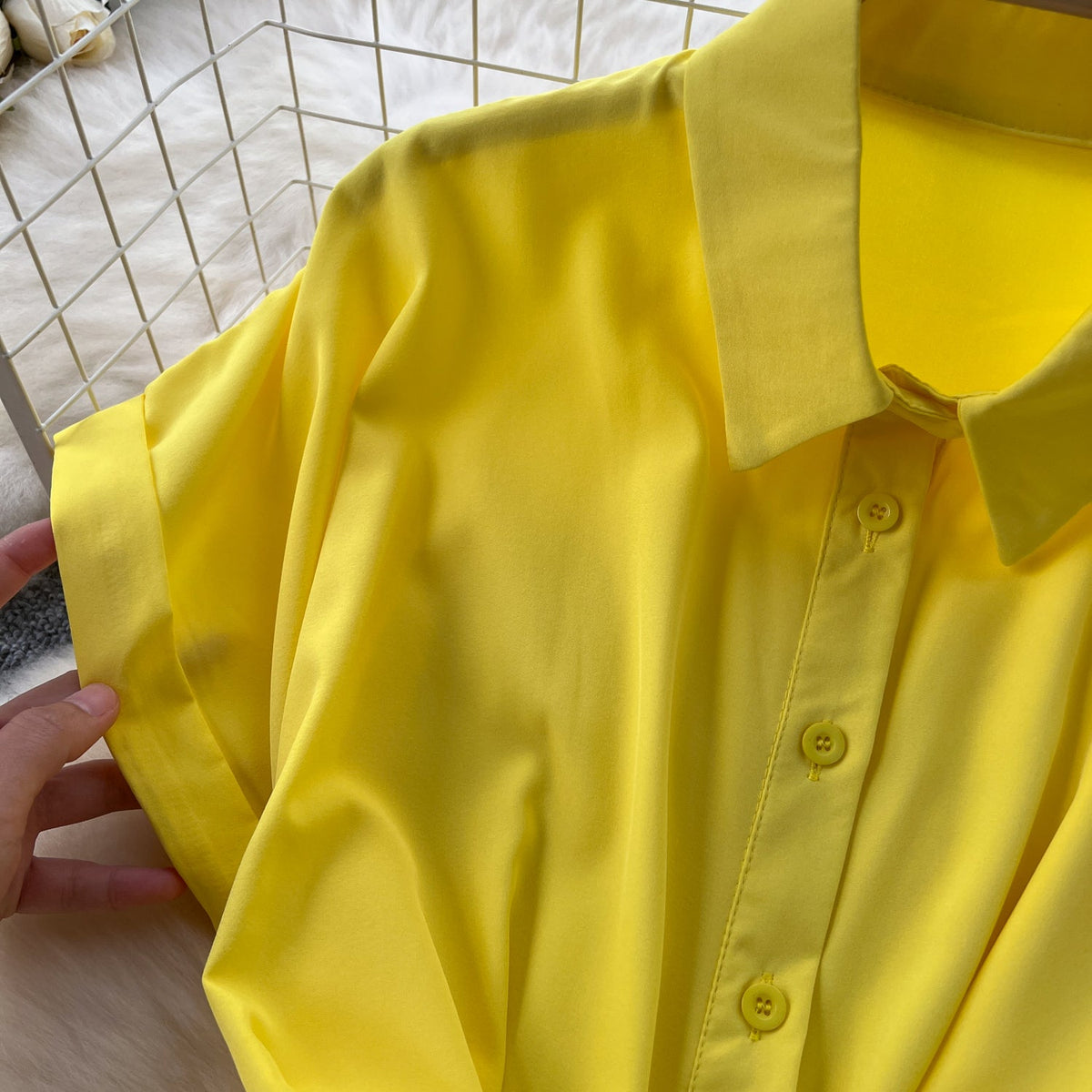 Slim-fit Pleated Shirt Dress