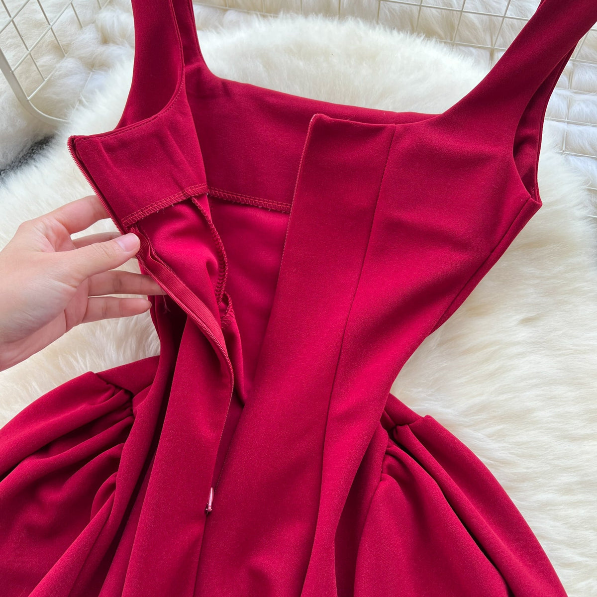 Vintage Square Neckline Slip Dress