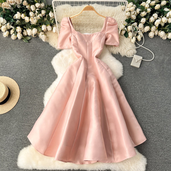 French Style A-line Ruffled Dress