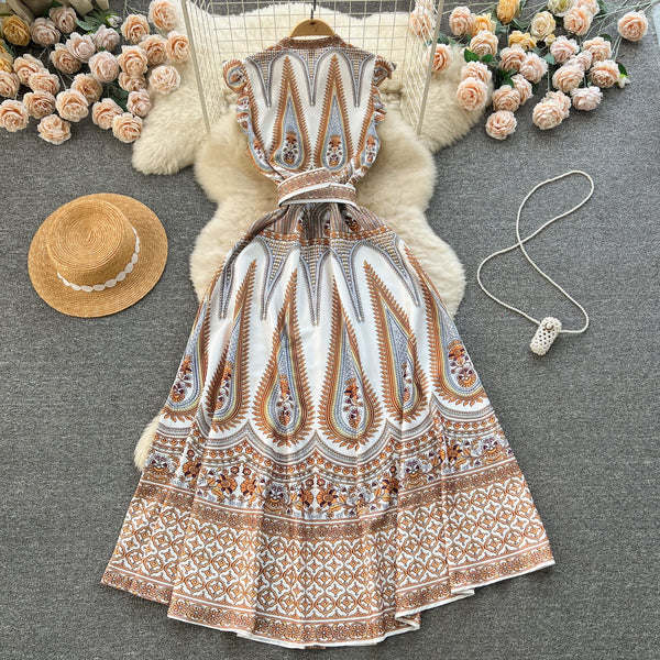 Courtly Floral Printed Shirt Dress