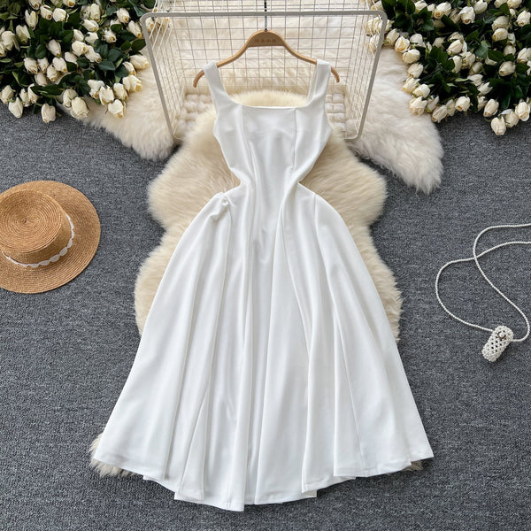 Vintage Square Neckline Slip Dress