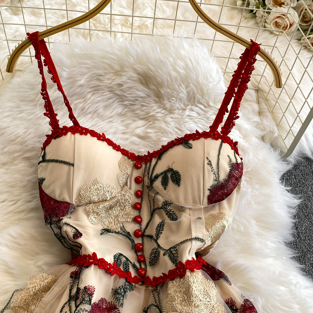 Floral Slip Dress&Cardigan 2Pcs