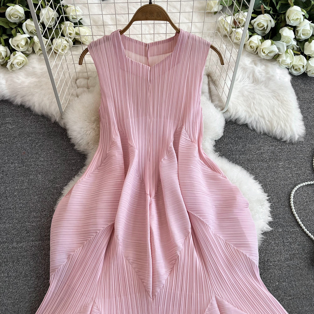 Irregular Design Bunchy Ruffled Dress