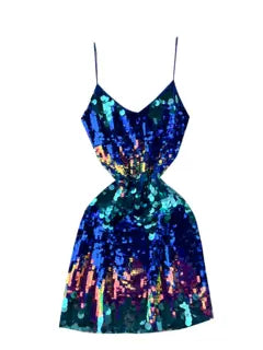 Party Backless Sequined Slip Dress
