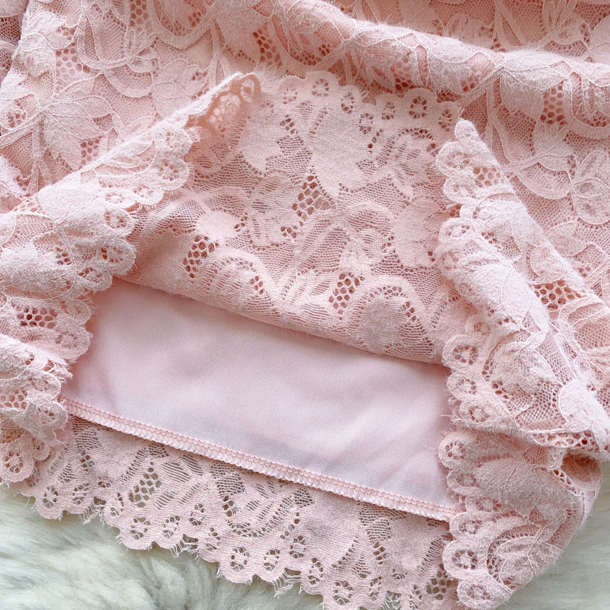 Crochet Lace Furry Patchwork Slip Dress
